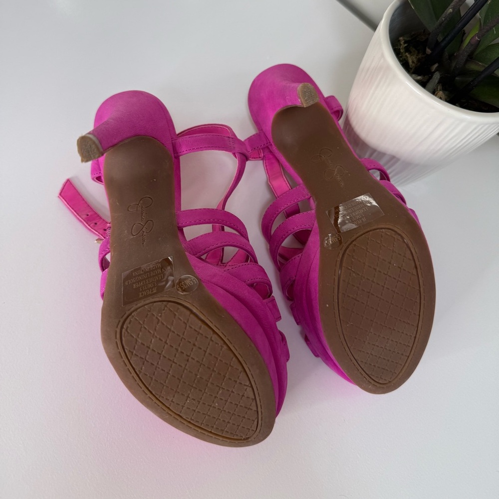 Jessica Simpson Pink Strappy Heels - Picture 7 of 7
